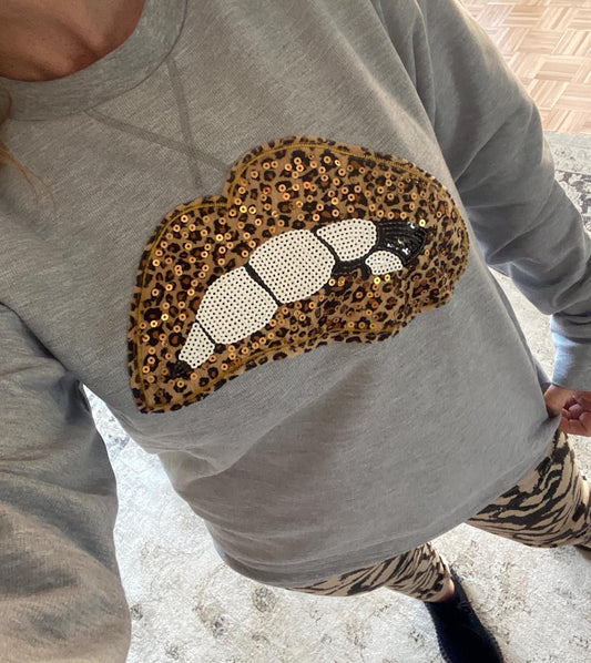 Leopard Lips Sweatshirt