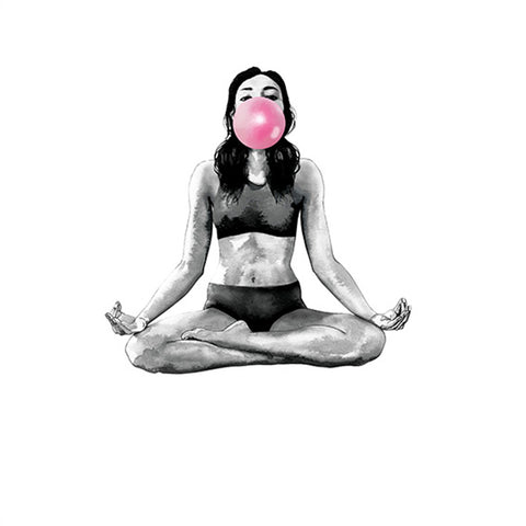 Bubblegum Yoga Art Print